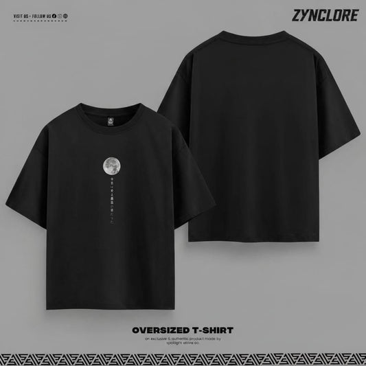 Moonlight Minimal Graphic Black T-Shirt