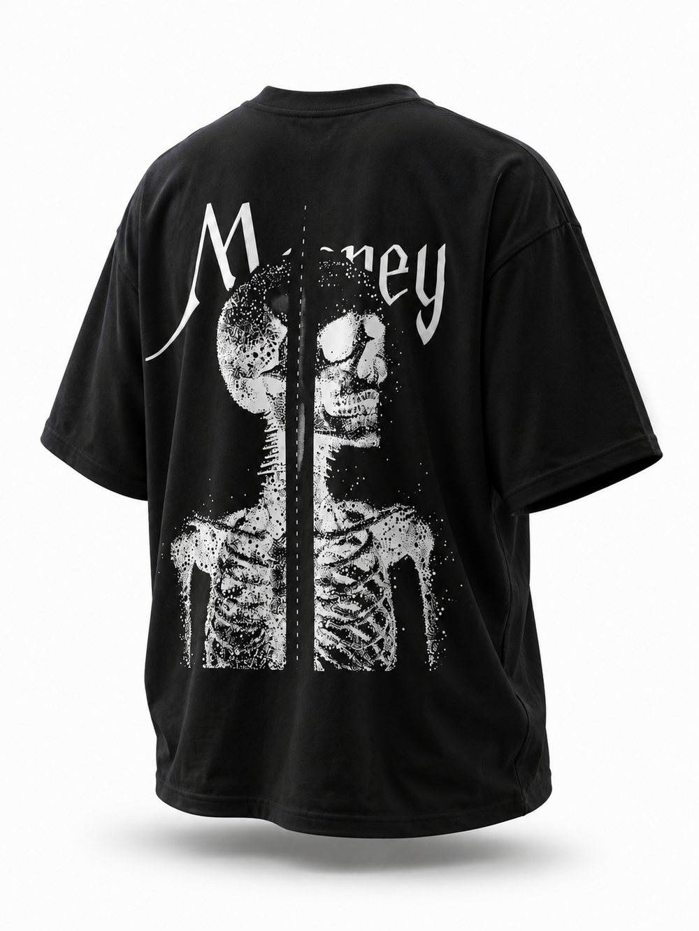 Money Skeleton Oversized Drop Shoulder T-Shirt